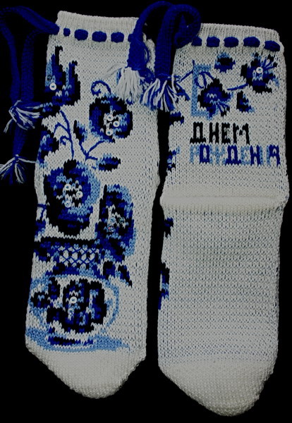 носки гжель букет1R001-010