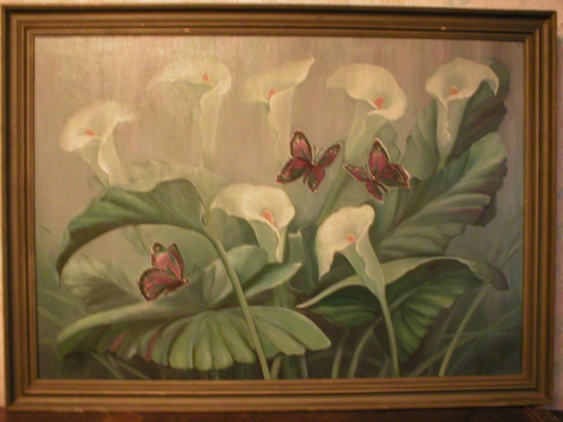 Каллы и бабочки