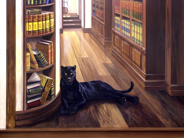 Роспись стены в холле. 