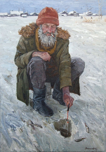 На зимней рыбалке