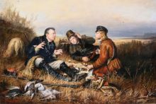 Охотники на привале (копия с портретами  ...