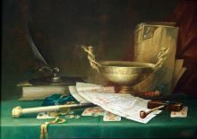 Натюрморт с чашей и тростью