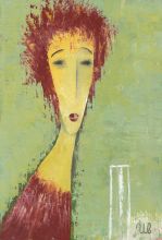 Дама со стаканом