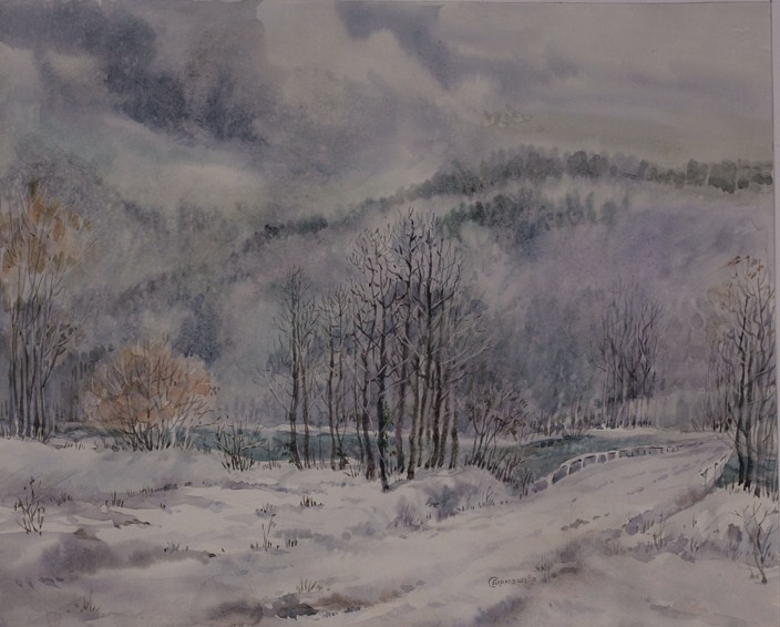 Старый мостик. Зима