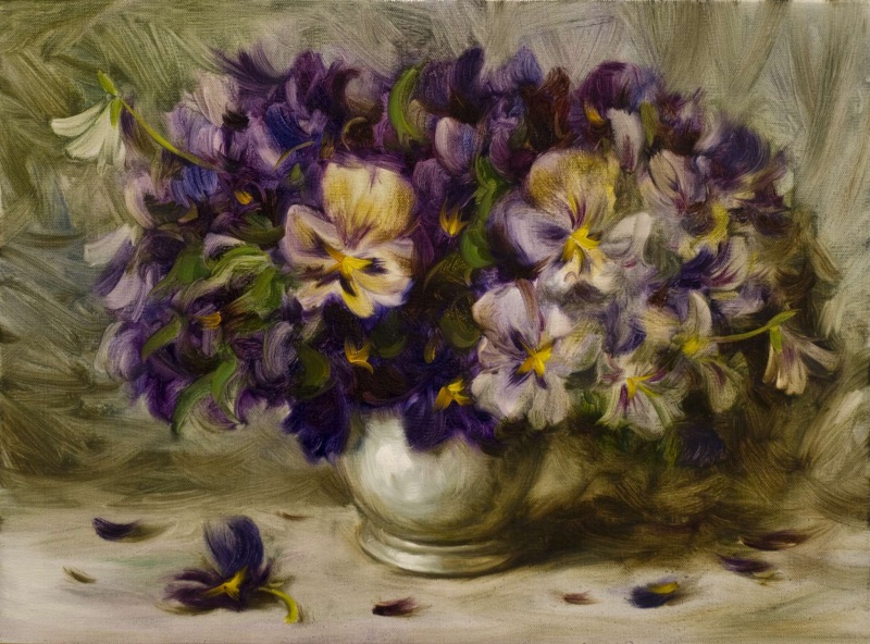 Букет анютиных глазок