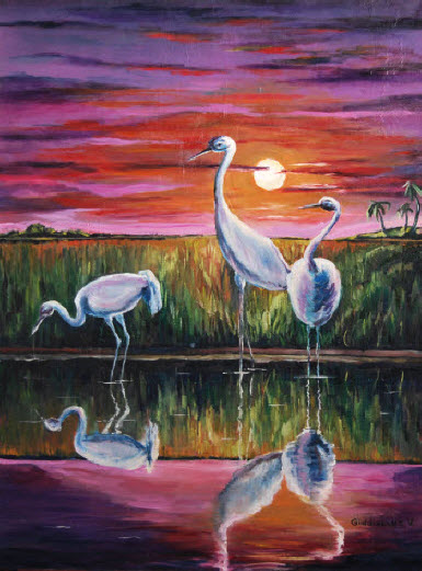 Журавли. Абстракция.