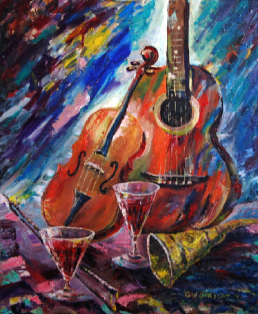 Абстракция.  Гитара.