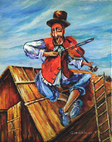 Скрипач на крыше. Абстракция.