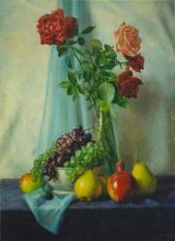 "Натюрморт с розами". 1990 г.