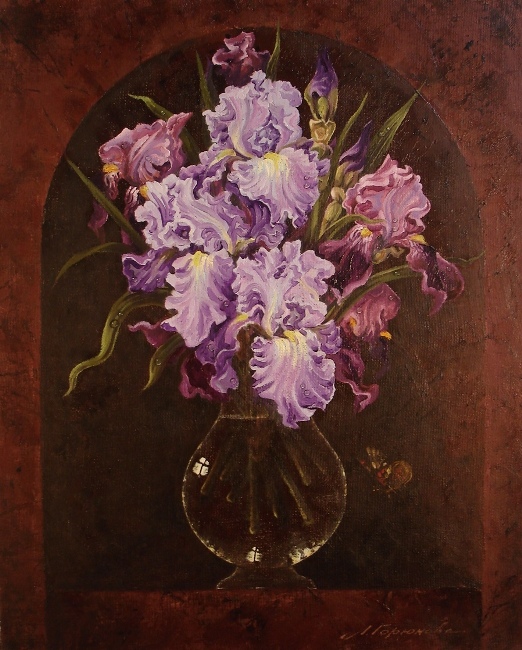 Лиловые цветы.