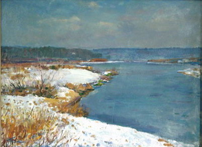 Ока. Первый снег.