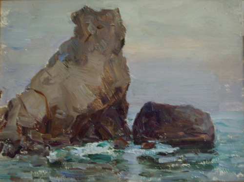 Скалы на Чеховском пляже в Гурзуфе