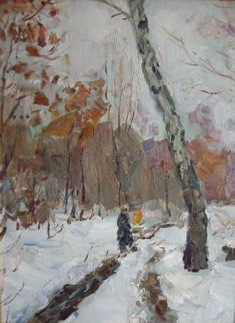 На этюдах в лесу. Ноябрь.