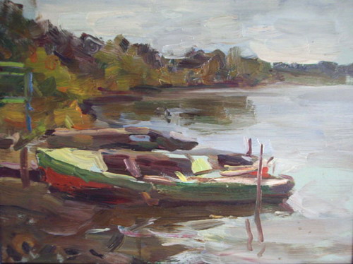 Лодки на Волхове