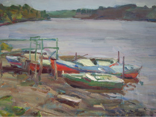 Лодки на Волхове