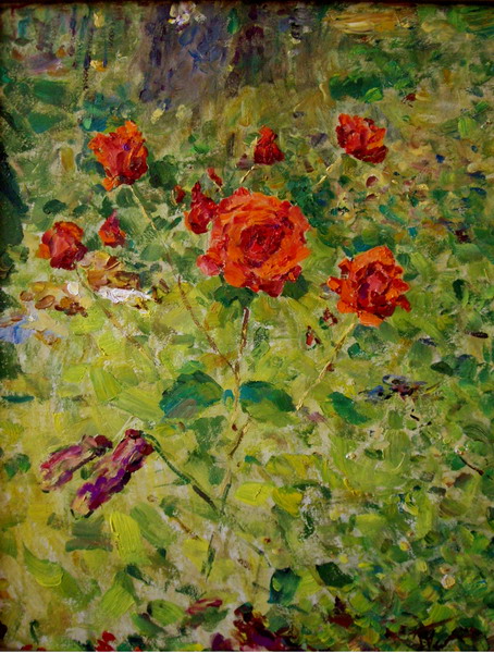 Розы на даче