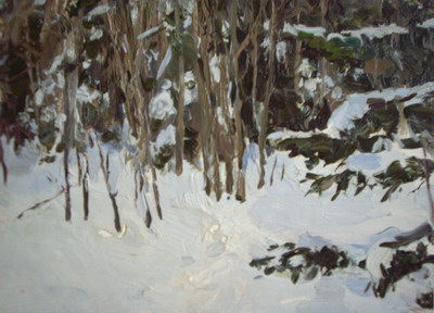 Снег в лесу