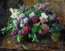 Сирень и незабудки