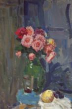 Розы. Вечерний натюрморт.