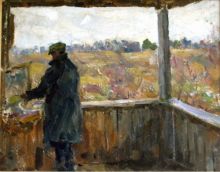 На этюдах в Тарусе