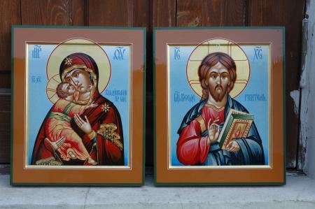 ВЕНЧАЛЬНАЯ ПАРА  ( на азуритном фоне)