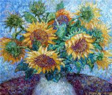 подсолнухи в вазе