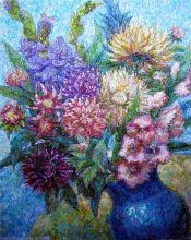 георгины и гладиолусы