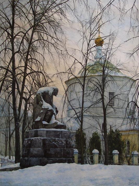 Молчание. Грустный Ленин.