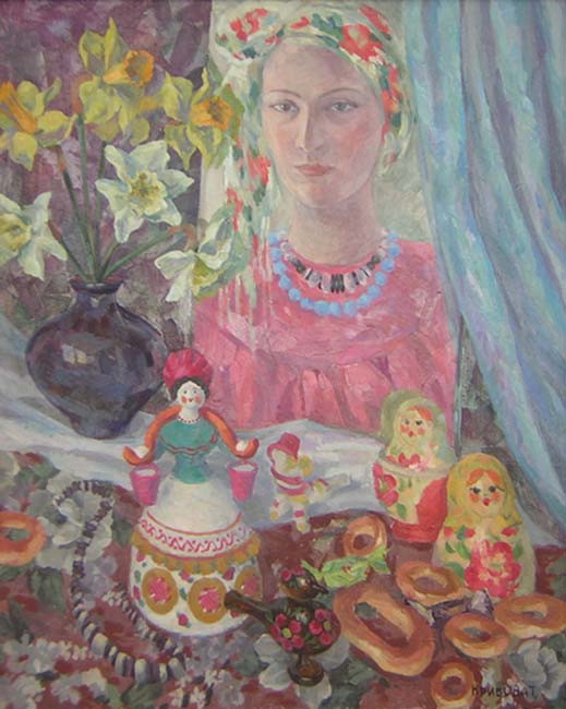 Автопортрет с русскими игрушками