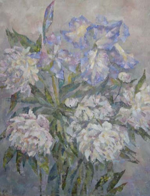 Ирис и пионы