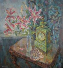 Натюрморт с каминными часами