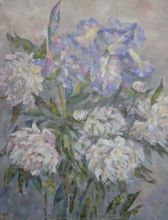 Ирис и пионы