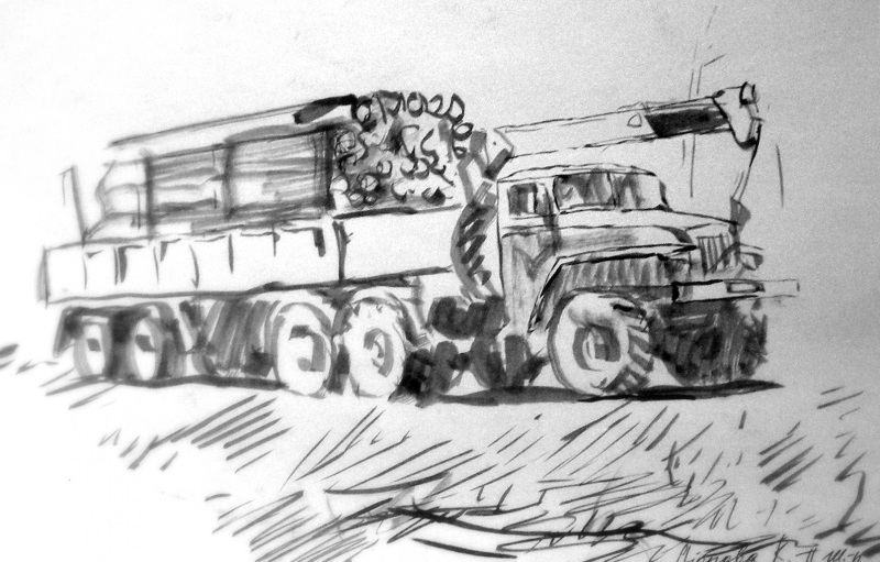 Лесовоз Урал.