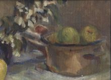 Натюрморт с зелёными яблоками