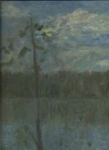 Деревце на берегу озера