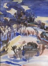 Зимний вечер встречаем