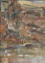 Берег реки. Деревья.