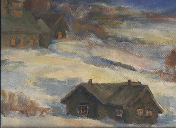 В окнах домов свет - значит деревня  ...