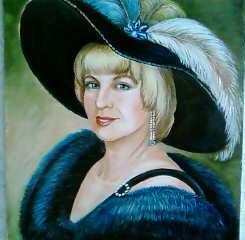 дама в шляпе.