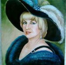 дама в шляпе.