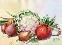 Акварель "ОВОЩИ"