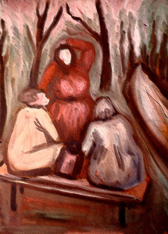 На остановке