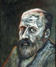 Мужчина с красным глазом