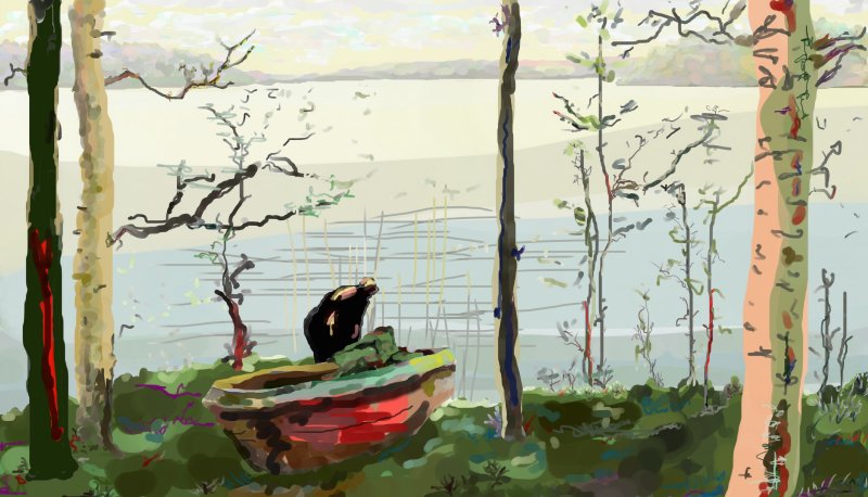 Березы, осины, весна, Оболонь