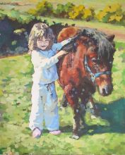 Девочка и пони.