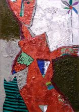 Модель с котом и цветком