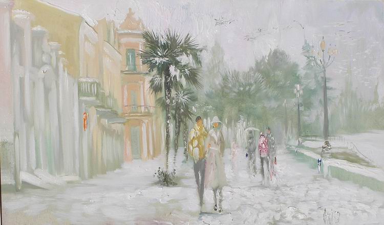 пальмы в снегу