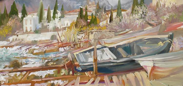 лодки в Гурзуфе