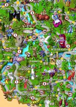 Иллюстрированная карта Германии (фрагмент)