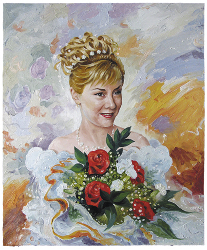 Портрет с цветами...